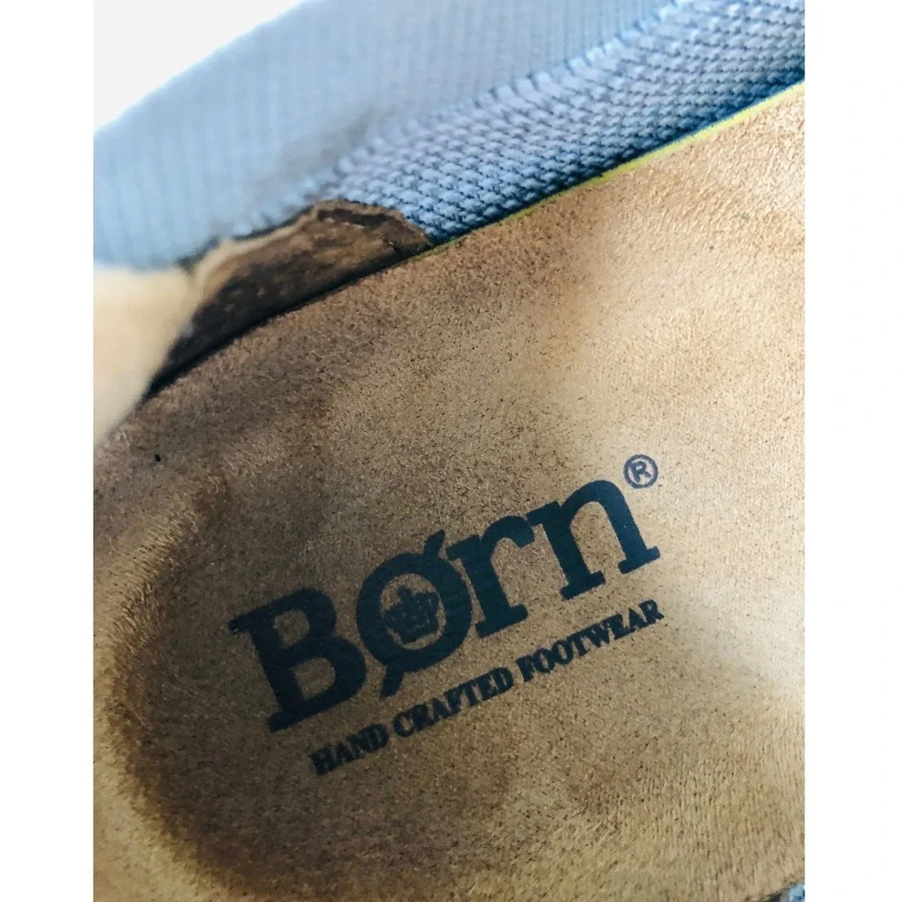 Born Handcrafted Footwear Gray Fabric Leather Accent Sneakers‎ 11.5M